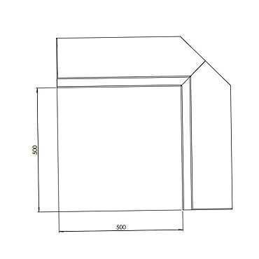 Cortenstaal keerwand binnenhoek 50x50x30 cm