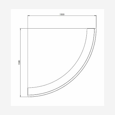 Cortenstaal keerwand buitenbocht 150x150x40 cm