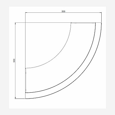 Cortenstaal keerwand buitenbocht 50x50x60 cm