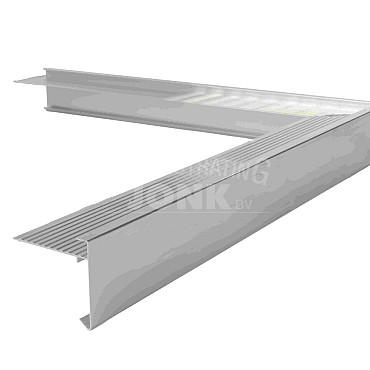 Daktrim Blank Aluminium 50/50x6/4,5 cm Buitenhoek