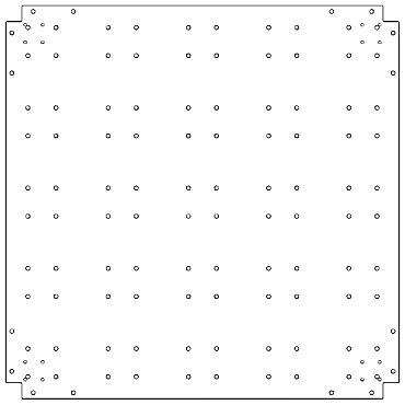 Verzinkt staal bodemplaat 100x100 cm