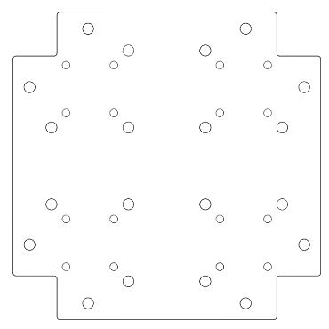 Verzinkt staal bodemplaat 30x30 cm