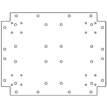 Verzinkt staal bodemplaat 40x50 cm