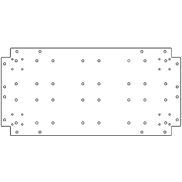 Verzinkt staal bodemplaat 40x80 cm