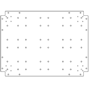 Verzinkt staal bodemplaat 60x80 cm