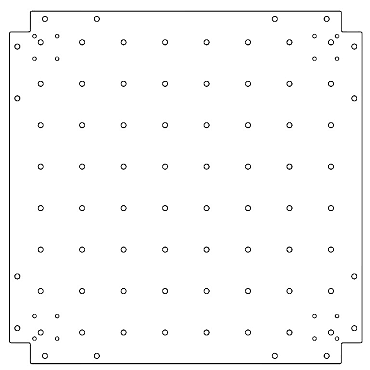 Verzinkt staal bodemplaat 70x70 cm