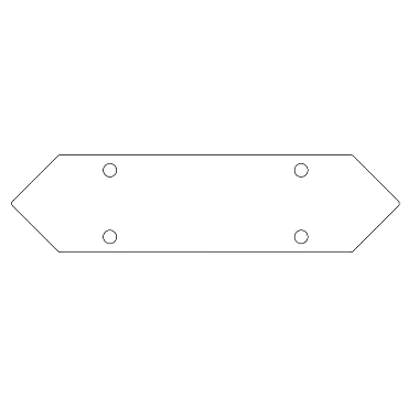 Verzinkt staal bodemplaat verbinder 30 cm