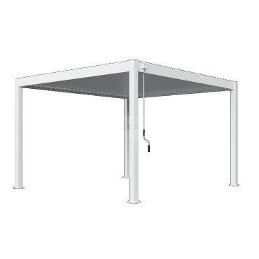 Shuttershade Aluminium Pergola 360x400x255cm White RAL 9016 Vrijstaand