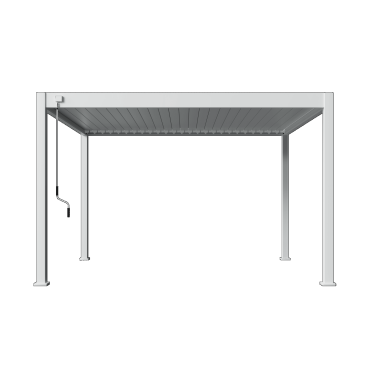 Shuttershade Aluminium Pergola 360x400x255cm White RAL 9016 Vrijstaand