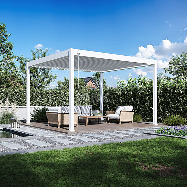 Shuttershade Aluminium Pergola 360x400x255cm White RAL 9016 Vrijstaand