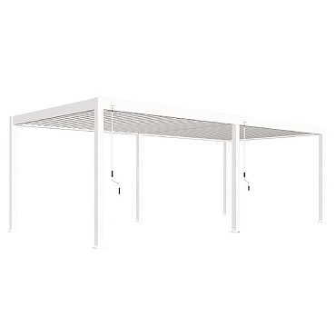 Shuttershade Aluminium Pergola 360x720x255cm White RAL 9016 Vrijstaand