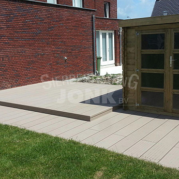 Restpartij Edam : Composiet Vlonderplank 3x26x400 cm Beige