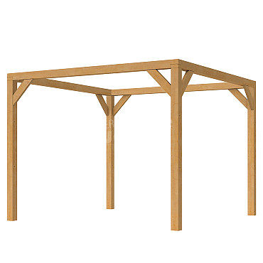 JWOODS DHZ Pergola 300x300 cm, Geschaafd