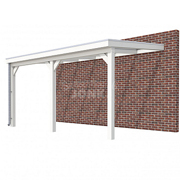 Veranda Classic 500, 512 x 310 cm., vuren, dakplaten opaal, wit gespoten