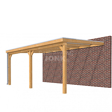 Veranda Classic 600, 612 x 410 cm., douglas, dakplaten helder, kleurloos geïmpregneerd