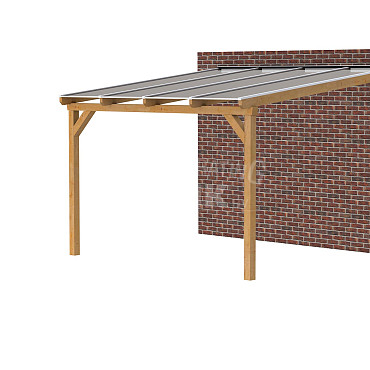 Jwoods DHZ Veranda polycarbonaat 406x350cm,aanbouw