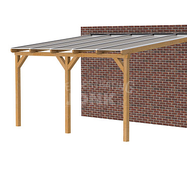 Jwoods DHZ Veranda polycarbonaat 506x300cm, aanbouw