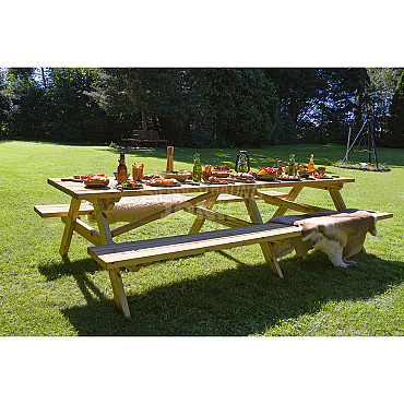 Picknicktafel Superieur geïmpregneerd, geschaafd vuren 300x162x76 cm