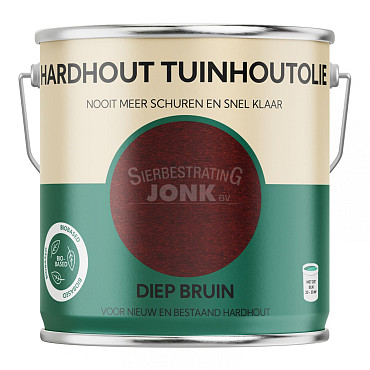 Hardhout tuinhoutolie diep bruin 2500 ml