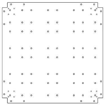 Verzinkt staal bodemplaat 80x80 cm