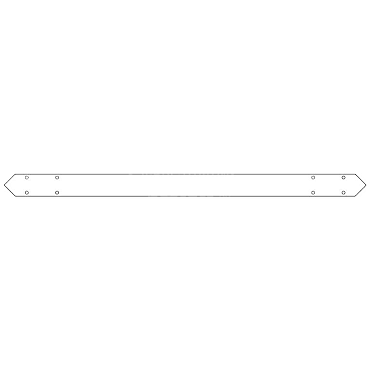 Verzinkt staal bodemplaat verbinder 120 cm