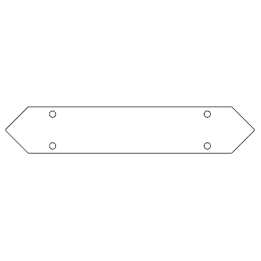 Verzinkt staal bodemplaat verbinder 40 cm