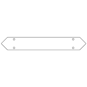 Verzinkt staal bodemplaat verbinder 50 cm