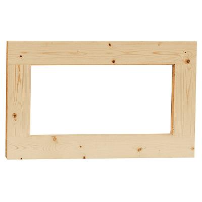 Vuren vast raam met helder glas, 71,2 x 43,8 cm., onbehandeld