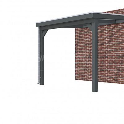 Veranda Classic 300, 312 x 310 cm., vuren, dakplaten opaal, antraciet gespoten