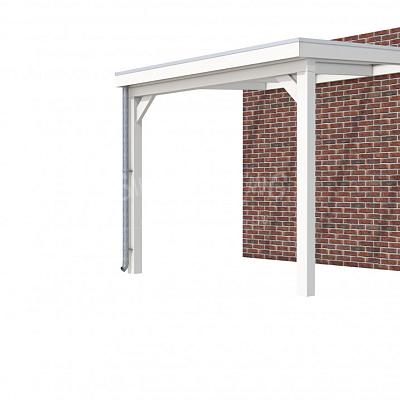 Veranda Classic 300, 312 x 310 cm., vuren, dakplaten helder, wit gespoten