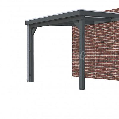 Veranda Classic 300, 312 x 360 cm., vuren, dakplaten helder, antraciet gespoten