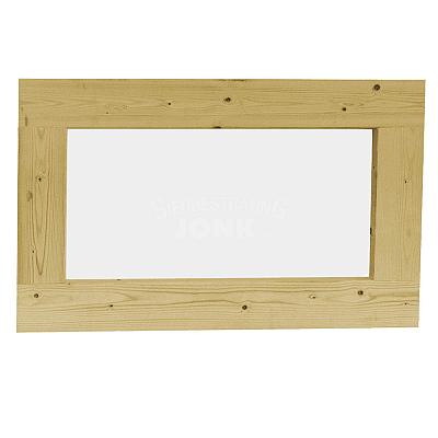 Vuren vast raam met melkglas, 71,2 x 43,8 cm., groen geïmpregneerd