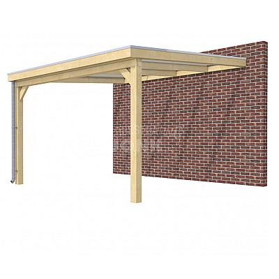 Veranda Classic 400, 412 x 410 cm., dakplaten helder, kleurloos geïmpregneerd