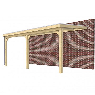 Veranda Classic 600, 612 x 310 cm., vuren, dakplaten helder, onbehandeld