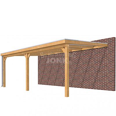 Veranda Classic 700, 712 x 410 cm., douglas, dakplaten helder, kleurloos geïmpregneerd