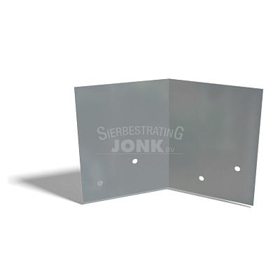 Verzinkt staal koppelplaat 45° klein 18,5x13x3,8 cm