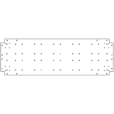 Verzinkt staal bodemplaat 40x120 cm