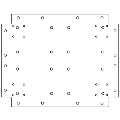 Verzinkt staal bodemplaat 40x50 cm