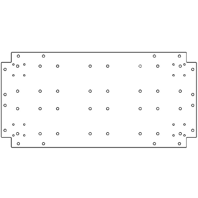 Verzinkt staal bodemplaat 40x80 cm