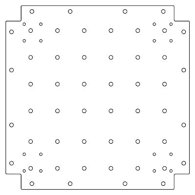 Verzinkt staal bodemplaat 50x50 cm