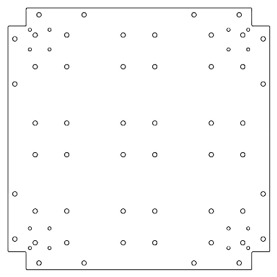 Verzinkt staal bodemplaat 60x60 cm