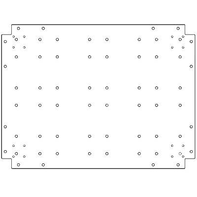 Verzinkt staal bodemplaat 60x80 cm