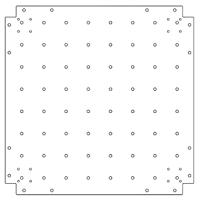 Verzinkt staal bodemplaat 70x70 cm