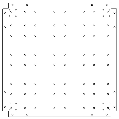 Verzinkt staal bodemplaat 80x80 cm