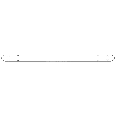 Verzinkt staal bodemplaat verbinder 120 cm