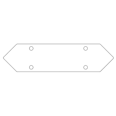 Verzinkt staal bodemplaat verbinder 30 cm