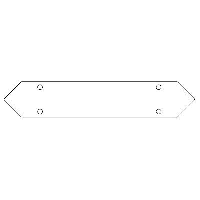 Verzinkt staal bodemplaat verbinder 40 cm