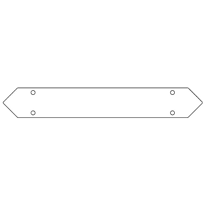 Verzinkt staal bodemplaat verbinder 50 cm