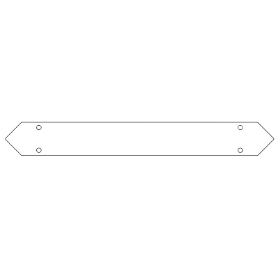 Verzinkt staal bodemplaat verbinder 60 cm