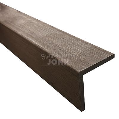 NewTechWood aluminium co-extrusie hoekprofiel rhombus t.b.v. wandbekleding 6x6x300 cm Ipé